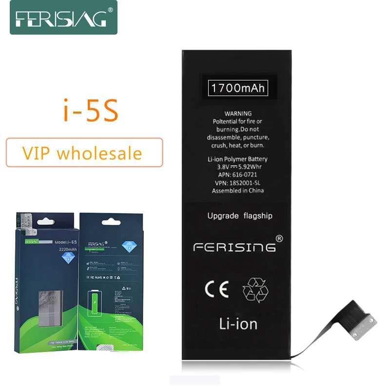 Wholesale (Made in 2019) FERISING New OEM Phone Battery For iPhone 5S Original 0 Cycle bateria i5s Replacement Batteries
Wholesale (Made in 2019) FERISING New OEM Phone Battery For iPhone 5S Original 0 Cycle bateria i5s Replacement Batteries