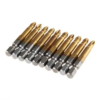 Fixmee 10 pc Titanium coated 1/4" Hex Shank Magnetic PH2 Electric Anti Slip Phillips Cross Head S2 Screwdriver Bit
Fixmee 10 pc Titanium coated 1/4" Hex Shank Magnetic PH2 Electric Anti Slip Phillips Cross Head S2 Screwdriver Bit