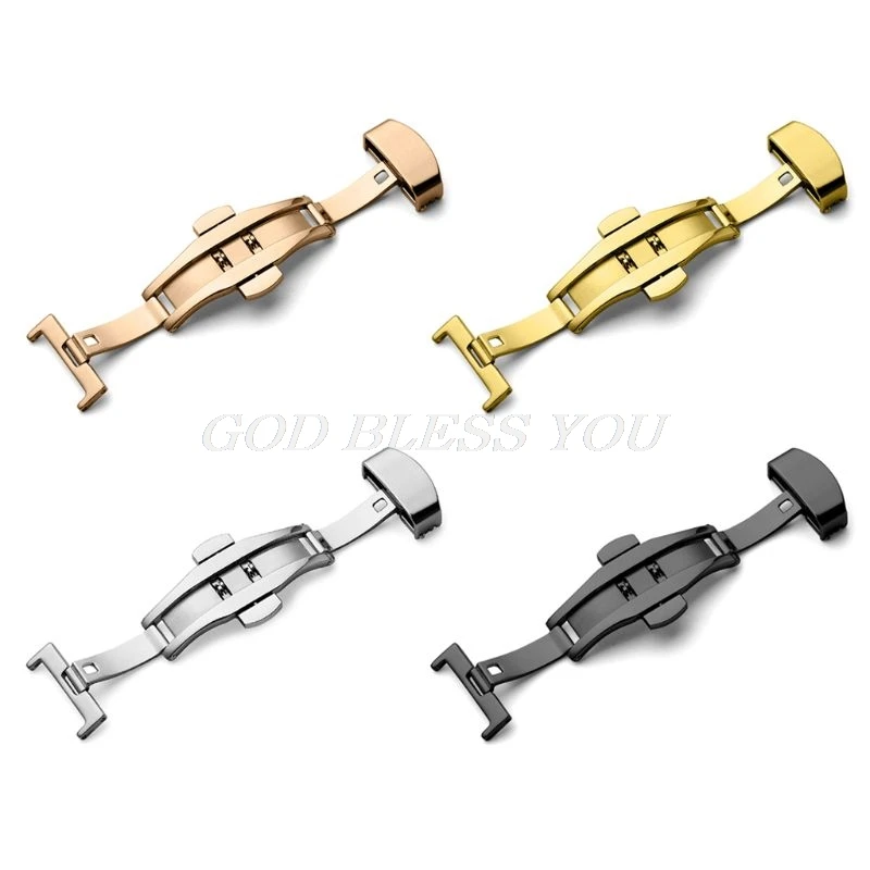 Stainless Steel Solid Double Push Button Fold Watch Buckle Butterfly Deployment Clasp Watch Strap Relojes 12/14/16/18/20/22mm
Stainless Steel Solid Double Push Button Fold Watch Buckle Butterfly Deployment Clasp Watch Strap Relojes 12/14/16/18/20/22mm