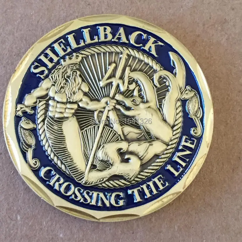 

50pcs/lot DHL free shipping,Shellback US Navy Marine Corps Challenge Coin