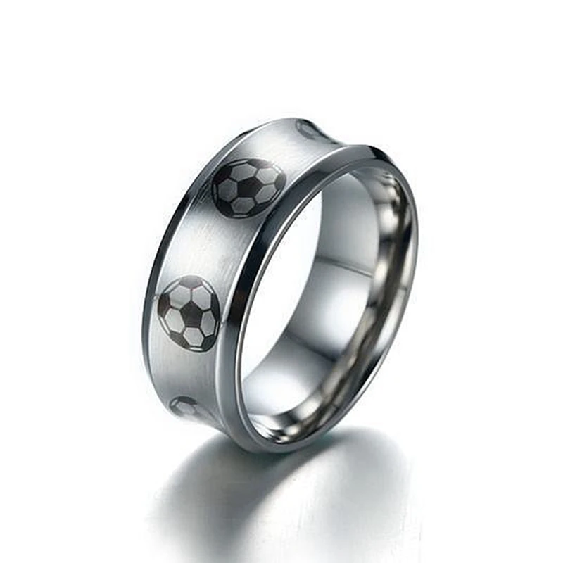 Football Pattern Round Finger Ring Silver Soccer Stainless Steel Rings For Men Unique Jewelry
Football Pattern Round Finger Ring Silver Soccer Stainless Steel Rings For Men Unique Jewelry