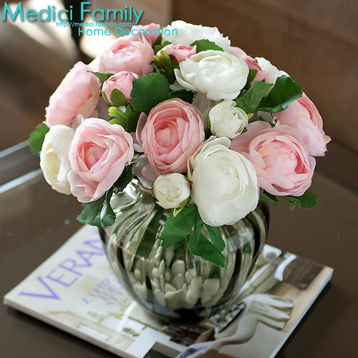 907 artificial flower glass vase quality silk flower artificial flower tea rose embossed small set
907 artificial flower glass vase quality silk flower artificial flower tea rose embossed small set