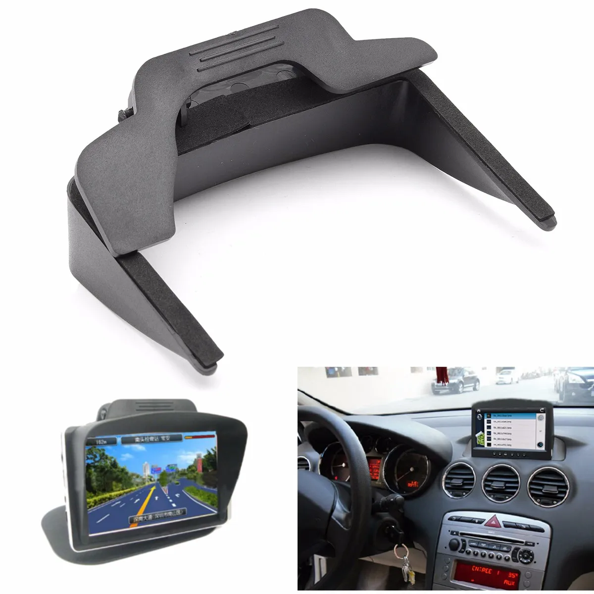 

Blocking Sunlight Sunshade Glare Hood Visor for 4.3 /5 inch Car GPS Navigation 12.5cm x 7.8cm x 3.2cm