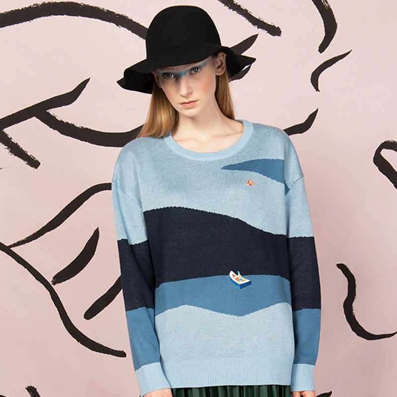 Winter Original Design Pattern Harajuku Ladies Pullover Sweater Thick O-neck Women Knitted Jumpers Top Autumn Loose Knitwears
Winter Original Design Pattern Harajuku Ladies Pullover Sweater Thick O-neck Women Knitted Jumpers Top Autumn Loose Knitwears