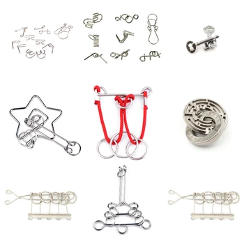3D Chinese Vintage IQ Metal Wire Puzzle Magic Brain Teaser Rings Rope Puzzles Game Toys for Adults Children
3D Chinese Vintage IQ Metal Wire Puzzle Magic Brain Teaser Rings Rope Puzzles Game Toys for Adults Children