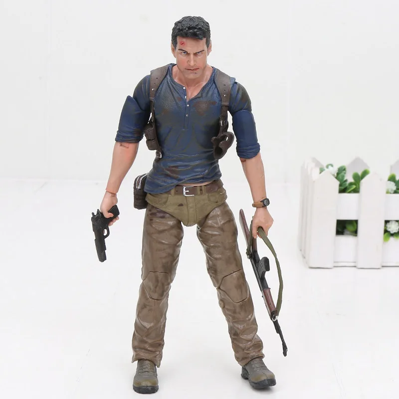 

18cm NECA Uncharted 4 A thief's end NATHAN DRAKE Ultimate Edition PVC Action Figure Game Collectible Model Toy gift