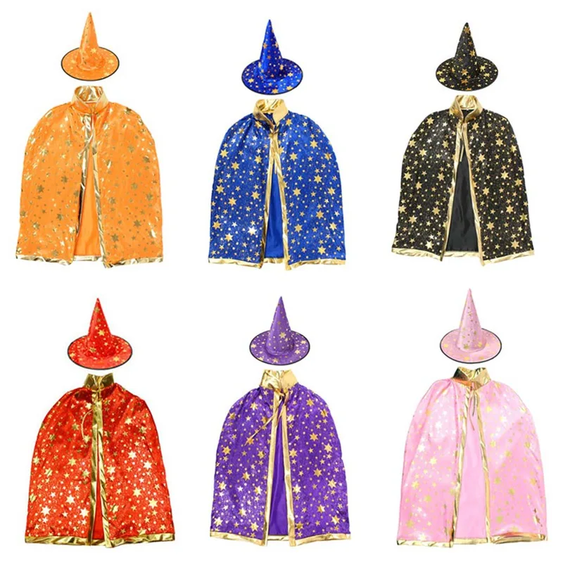 Halloween Kids Witch Cosplay Cloaks Magician Stage Show Performance Cloaks Child Witch Vampire Dresses With Hat Halloween Party
Halloween Kids Witch Cosplay Cloaks Magician Stage Show Performance Cloaks Child Witch Vampire Dresses With Hat Halloween Party