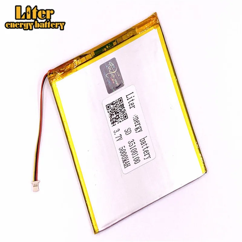 1.0MM 3pin connector 3.7v 35100100 lithium polymer battery with pcm backup 5000mah tablet pc battery
1.0MM 3pin connector 3.7v 35100100 lithium polymer battery with pcm backup 5000mah tablet pc battery