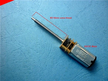N30 DC 12MM Gear Motor M3 * 45mmscrew thread shaft Fixed wing landing gear Screw lift motor
N30 DC 12MM Gear Motor M3 * 45mmscrew thread shaft Fixed wing landing gear Screw lift motor