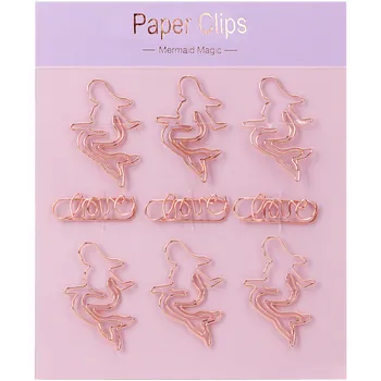 MultiBey Mermaid series rose gold bookmark shaped paper clip creative paper clip paper clip hollow paper clip
MultiBey Mermaid series rose gold bookmark shaped paper clip creative paper clip paper clip hollow paper clip