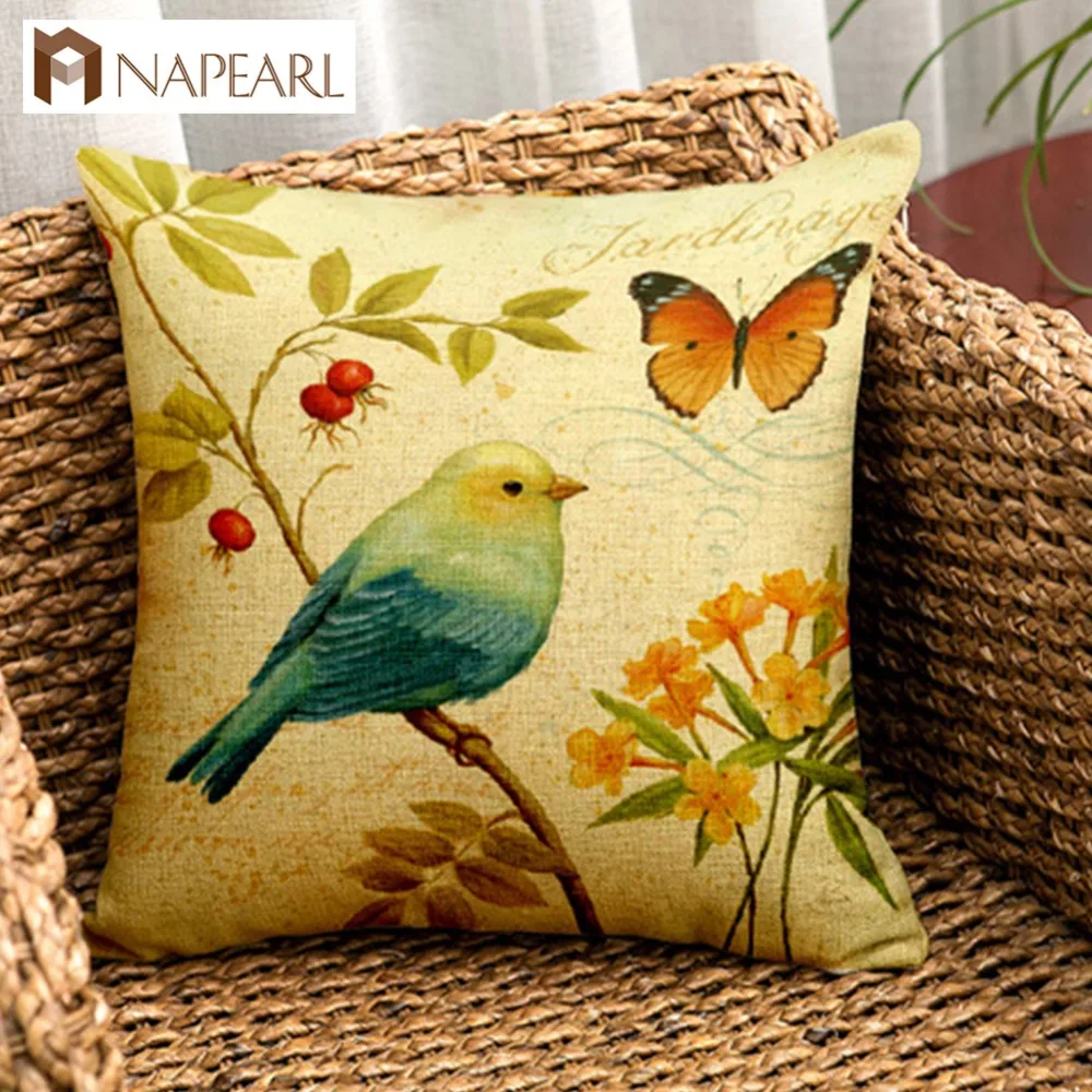 NAPEARL High Quality Stitching Birds Printed Pattern Pillowcase Cotton Textured Weave Cushion Cover Chiar Sofa Cloth Fabirics
NAPEARL High Quality Stitching Birds Printed Pattern Pillowcase Cotton Textured Weave Cushion Cover Chiar Sofa Cloth Fabirics