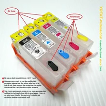 YOTAT 4 Color Refillable ink cartridge with chip For HP178 HP178XL for HP Photosmart C6300/C5300/C5383/C6383/D5460/D5400
YOTAT 4 Color Refillable ink cartridge with chip For HP178 HP178XL for HP Photosmart C6300/C5300/C5383/C6383/D5460/D5400