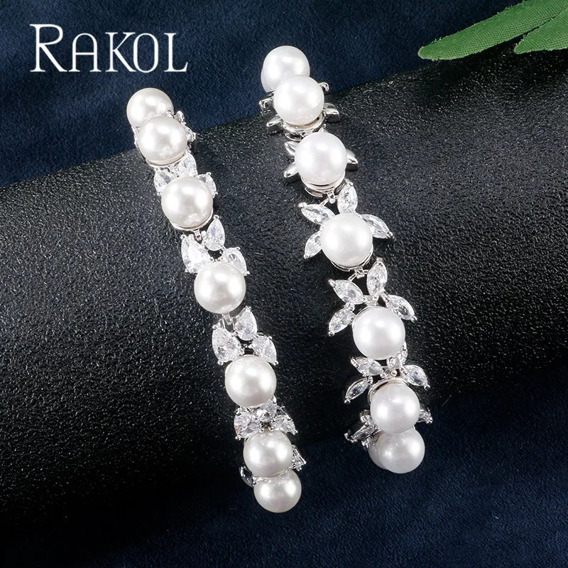RAKOL Handmade Wedding Pearl Jewelry Double Rows Cubic Zirconia Setting Big Bridal Bracelets Bangle For Women
RAKOL Handmade Wedding Pearl Jewelry Double Rows Cubic Zirconia Setting Big Bridal Bracelets Bangle For Women