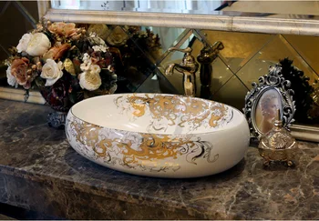 Bathroom Oval Porcelain Vanity Vessel Sink Hand Painting Ceramic Art Washbasin Counter Above XRS1103
Bathroom Oval Porcelain Vanity Vessel Sink Hand Painting Ceramic Art Washbasin Counter Above XRS1103
