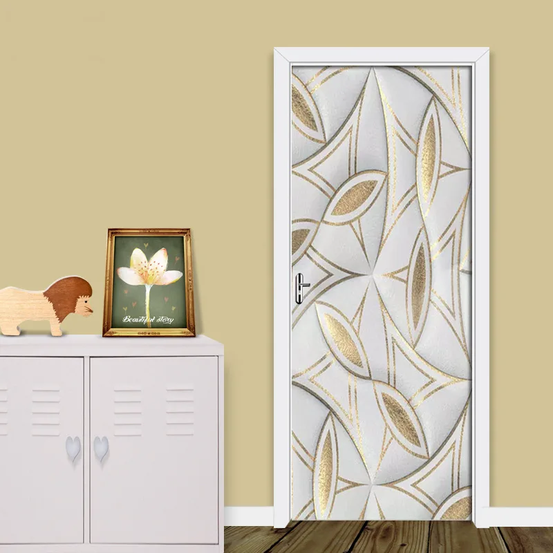 Gold White Grace Geometric Pattern Door Stickers For Living Room Bedroom Adhesive Wallpaper Home Decor Waterproof Mural Decal
Gold White Grace Geometric Pattern Door Stickers For Living Room Bedroom Adhesive Wallpaper Home Decor Waterproof Mural Decal