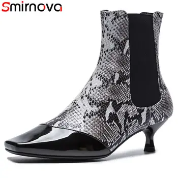 Smirnova HOT 2018 fashion genuine leather boots square toe ankle boots women thin high heels slip on autumn boots casual shoes
Smirnova HOT 2018 fashion genuine leather boots square toe ankle boots women thin high heels slip on autumn boots casual shoes