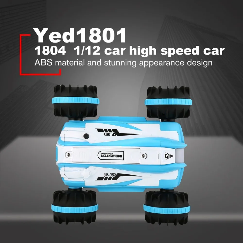 YED 1804 1:12 2.4GHz 10km/h Amphibious Stunt RC Car 360 Degrees Rotation Vehicle RC Car Toy for Kids Gift
YED 1804 1:12 2.4GHz 10km/h Amphibious Stunt RC Car 360 Degrees Rotation Vehicle RC Car Toy for Kids Gift