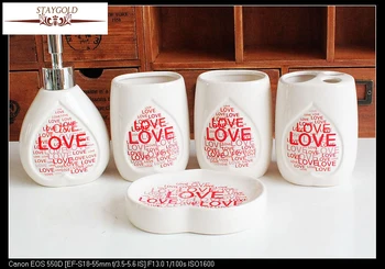 New Red LOVE Ceramic Bathroom Accessories Toothbrush Box Banheiro Bathroom Accessories Sets Home Decor
New Red LOVE Ceramic Bathroom Accessories Toothbrush Box Banheiro Bathroom Accessories Sets Home Decor