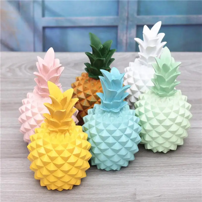 

White Lake Blue Qualitygood Goldplating Pineapple Ornaments Homeampliving Ceramics Decoration Ornament Pineapple