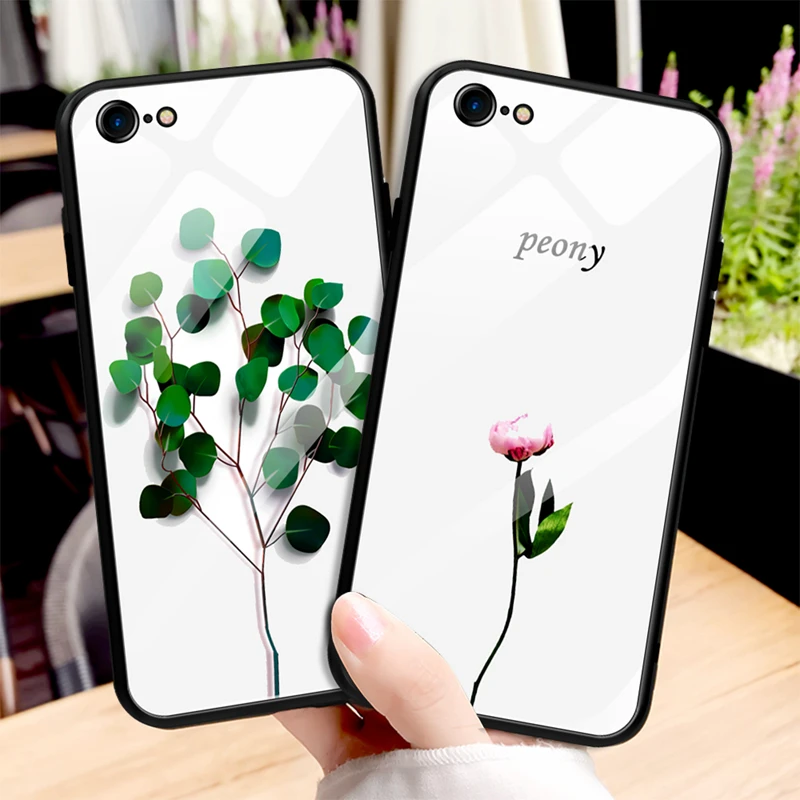 Peony Tree Pattern Tempered Glass Phone Case For iPhone X 10 7 Plus Back Cover Soft Edge Cases For iPhone 7 8 Plus with lanyard
Peony Tree Pattern Tempered Glass Phone Case For iPhone X 10 7 Plus Back Cover Soft Edge Cases For iPhone 7 8 Plus with lanyard
