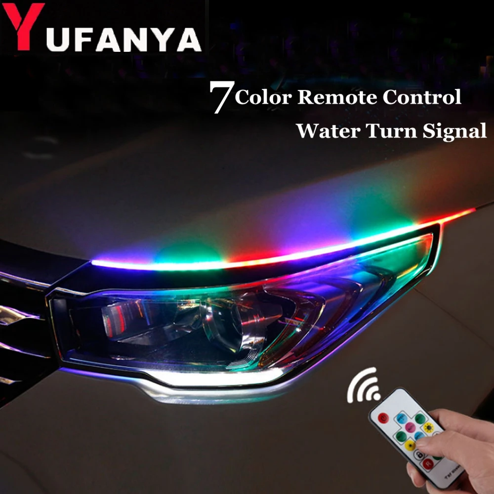 Car Led Day Running Headlight Light 7 Color Remote Control Water Turn Signal Switchback Lamp Light Lines hid retrofit
Car Led Day Running Headlight Light 7 Color Remote Control Water Turn Signal Switchback Lamp Light Lines hid retrofit