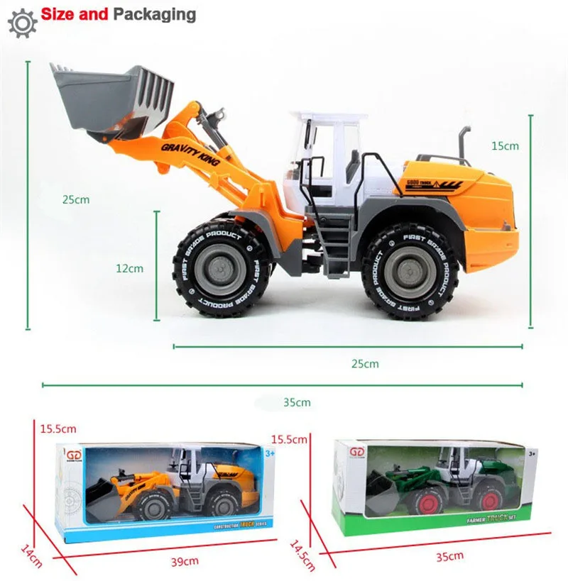 Graben Modelle Ackerland Traktor-LKW Technikfahrzeuge Kinder hy 