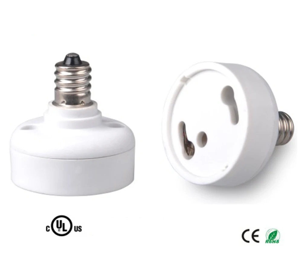 E12 to Gu24 Light Socket adapter E12 to Gu24 lamp holder converter, CE Rohs Install Gu24 bulb into Candelabra Socket
E12 to Gu24 Light Socket adapter E12 to Gu24 lamp holder converter, CE Rohs Install Gu24 bulb into Candelabra Socket