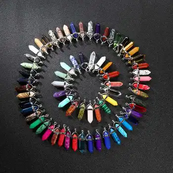 Semitree 5Pcs/Lot Mixed Natural Stone Bullet Pendant Necklace Charms for DIY Jewelry Making Findings Crafts Accessories Supplies
Semitree 5Pcs/Lot Mixed Natural Stone Bullet Pendant Necklace Charms for DIY Jewelry Making Findings Crafts Accessories Supplies