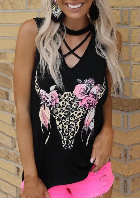 Summer Leopard Skull Cross Top Black 2019 tShirt Harajuku Gothic Vest Streetwear 90s Aesthetic Clothes Plus Size
Summer Leopard Skull Cross Top Black 2019 tShirt Harajuku Gothic Vest Streetwear 90s Aesthetic Clothes Plus Size