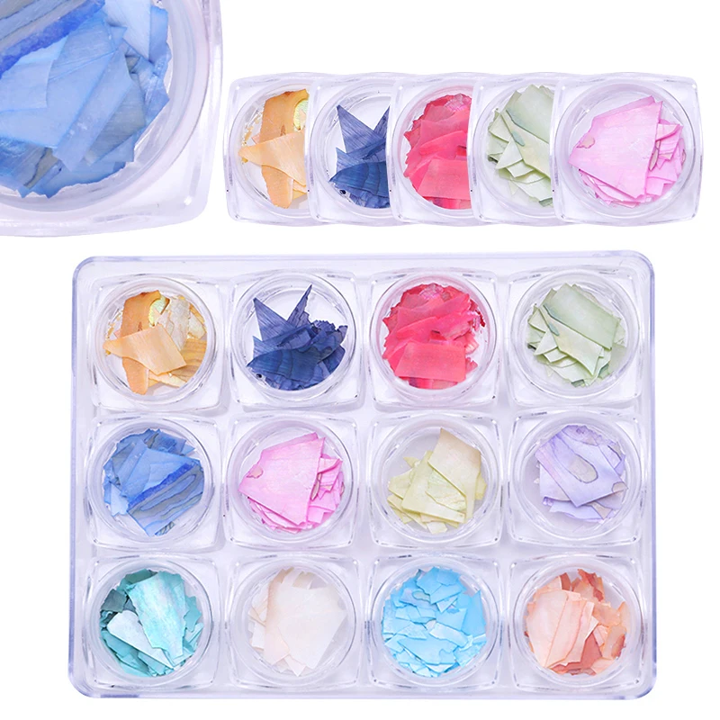 12 Boxes/Set Natural Irregular Crushed Shell Nail Decoration Flake Paillette Thin Slice Crushed Tips Manicure Nail Glitter
12 Boxes/Set Natural Irregular Crushed Shell Nail Decoration Flake Paillette Thin Slice Crushed Tips Manicure Nail Glitter