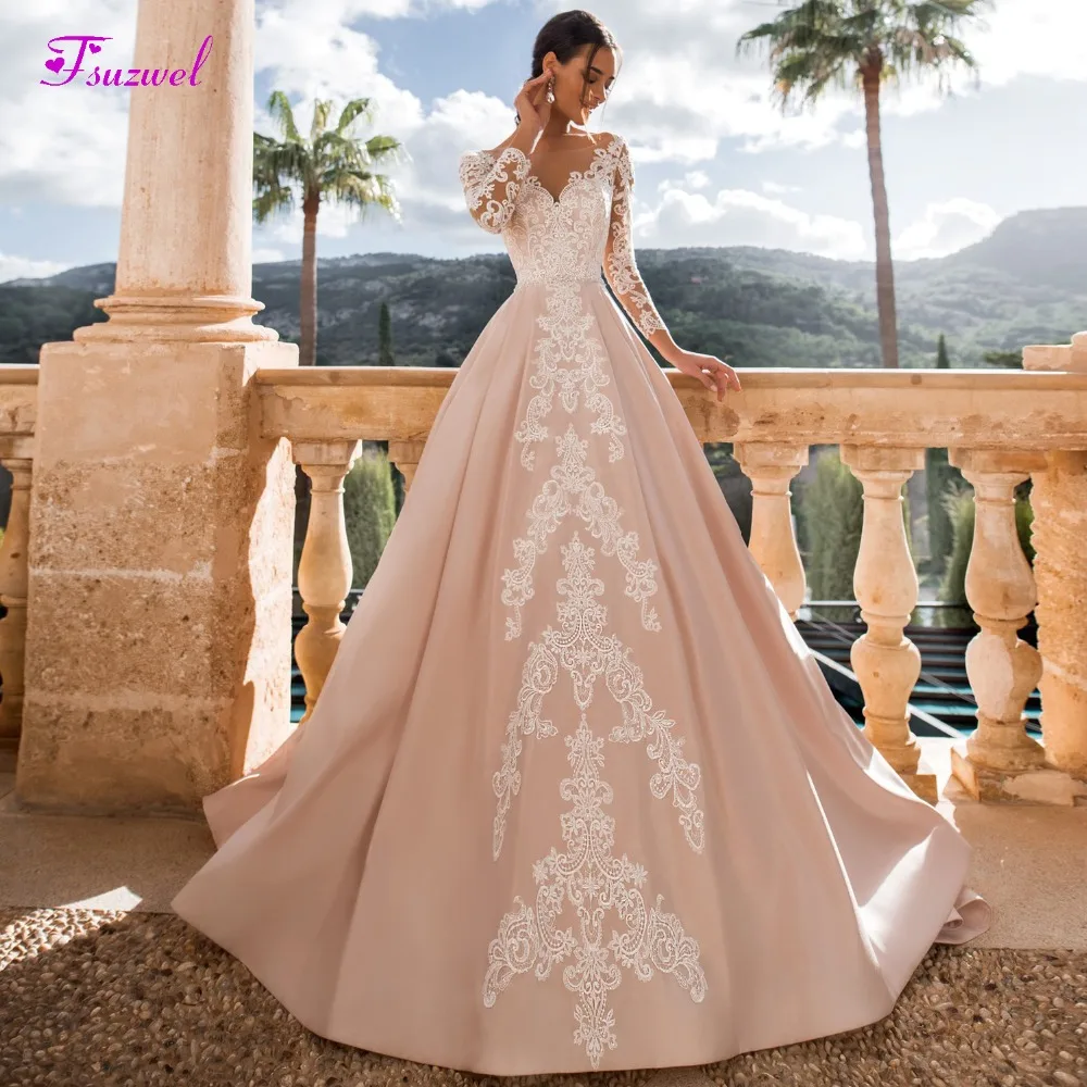 Fsuzwel New Arrival Scoop Appliques A-Line Wedding Dresses 2020 Luxury Sashes Beaded Full Sleeve Princess Wedding Gown Plus Size
Fsuzwel New Arrival Scoop Appliques A-Line Wedding Dresses 2020 Luxury Sashes Beaded Full Sleeve Princess Wedding Gown Plus Size