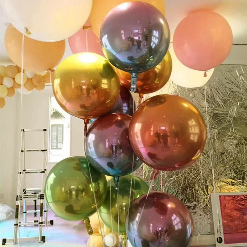 1pcs Rose Gold Silver 4D 22inch Round Gradient Foil Balloons Metal Balloon Wedding Decoration Birthday Party Helium Ballon Favor
1pcs Rose Gold Silver 4D 22inch Round Gradient Foil Balloons Metal Balloon Wedding Decoration Birthday Party Helium Ballon Favor