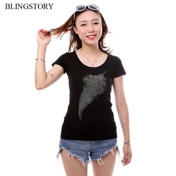 BLINGSTORY Big Size Women Cotton Tee Tops Diamond Ladies Summer Tshirt Drop-shipping S-6XL
BLINGSTORY Big Size Women Cotton Tee Tops Diamond Ladies Summer Tshirt Drop-shipping S-6XL