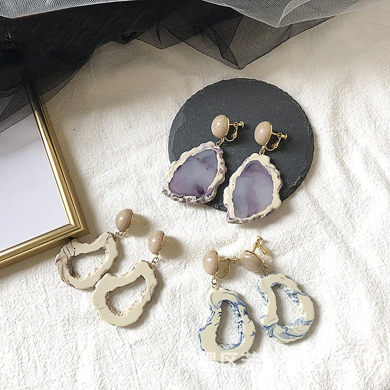 H:HYDE Design Geometric Irregular Marble Pattern Stone Sice Resin Long Drop Acetate Earring for Women Girls Party Jewelry
H:HYDE Design Geometric Irregular Marble Pattern Stone Sice Resin Long Drop Acetate Earring for Women Girls Party Jewelry