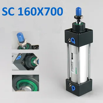 SC 160X700 Pneumatic Cylinder 160mm Bore 700mm stroke single rod Double Action Aluminum Alloy Pneumatic Air Cylinder
SC 160X700 Pneumatic Cylinder 160mm Bore 700mm stroke single rod Double Action Aluminum Alloy Pneumatic Air Cylinder