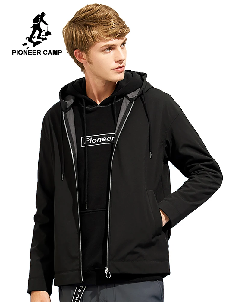 Pioneer Camp softshell waterproof jacket for men brand-clothing hooded black casual coat male windbreaker top quality AJK702376
Pioneer Camp softshell waterproof jacket for men brand-clothing hooded black casual coat male windbreaker top quality AJK702376