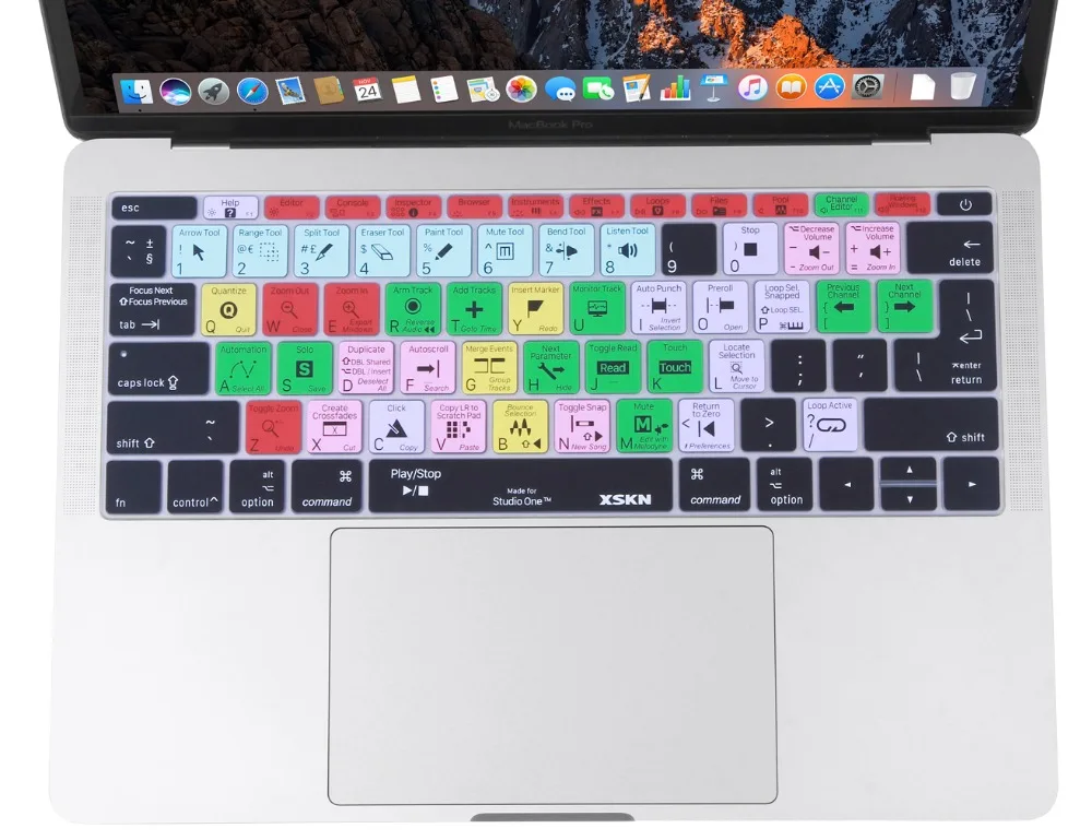 XSKN for PreSonus Studio One Hotkey Keyboard Cover Skin for New Macbook 13 inch A1708 (Flat Key, No Touch Bar) and for 12" A1534
XSKN for PreSonus Studio One Hotkey Keyboard Cover Skin for New Macbook 13 inch A1708 (Flat Key, No Touch Bar) and for 12" A1534