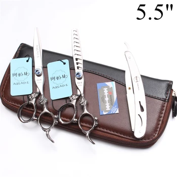 3Pcs 5.5" 6" 440C AQIABI Hairdresser's Scissors Styling Tool Cutting Scissors Thinning Shears Hair Scissors Razor Add Bag A9107
3Pcs 5.5" 6" 440C AQIABI Hairdresser's Scissors Styling Tool Cutting Scissors Thinning Shears Hair Scissors Razor Add Bag A9107