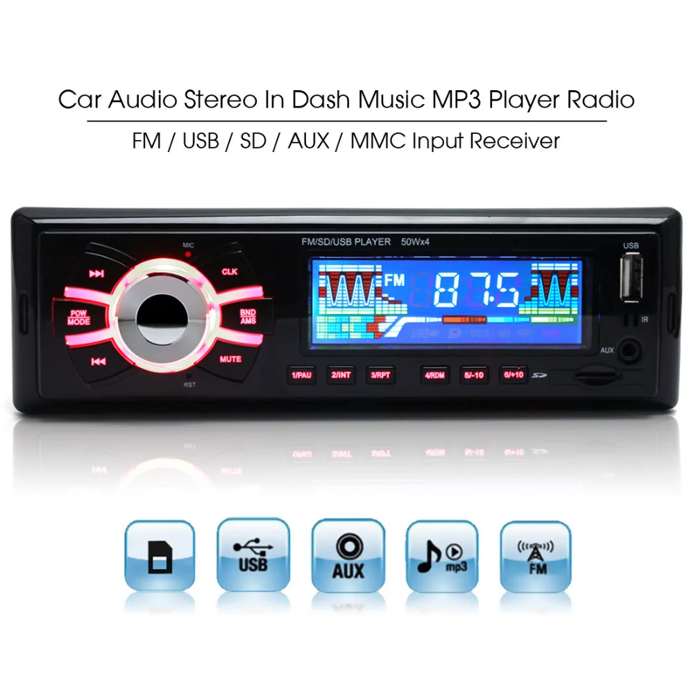 12V Stereo font b Car b font Radio Auto MP3 font b Audio b font Playback