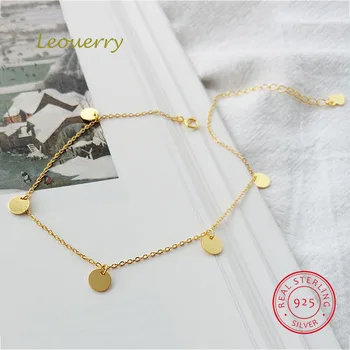 Leouerry 925 Stering Silver Simple Gold Plated Wafer Tassel Summer Beach Anklet for Women Girl Fashion Foot Bracelet Jewelry
Leouerry 925 Stering Silver Simple Gold Plated Wafer Tassel Summer Beach Anklet for Women Girl Fashion Foot Bracelet Jewelry