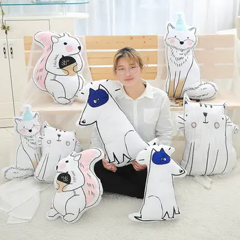 1pc 50/85cm New Creative Animals Plush Pillow Cushion Freehand Sketching Staffed Cat Fox Squirrel Toys Sofa&Bedroom Decor
1pc 50/85cm New Creative Animals Plush Pillow Cushion Freehand Sketching Staffed Cat Fox Squirrel Toys Sofa&Bedroom Decor