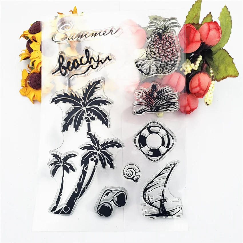 Beach Coconut Tree Stamp Transparent Clear Stamps Silicone Seal for DIY Scrapbooking Card Making Photo Album Decoration Crafts
Beach Coconut Tree Stamp Transparent Clear Stamps Silicone Seal for DIY Scrapbooking Card Making Photo Album Decoration Crafts