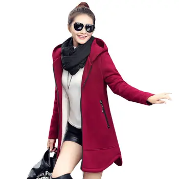 Women's Fleece Jacket Coats Female Plus Size Long Hooded Winter Coats Outerwear Warm Thicken Slim Hoodies Jackets Women Q1658
Women's Fleece Jacket Coats Female Plus Size Long Hooded Winter Coats Outerwear Warm Thicken Slim Hoodies Jackets Women Q1658
