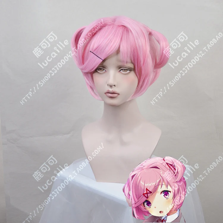 Game DDLC Doki Doki Literature Club Natsuki Cosplay Wig Short Pink Heat Resistant Synthetic Hair Wigs + Wig Cap
Game DDLC Doki Doki Literature Club Natsuki Cosplay Wig Short Pink Heat Resistant Synthetic Hair Wigs + Wig Cap