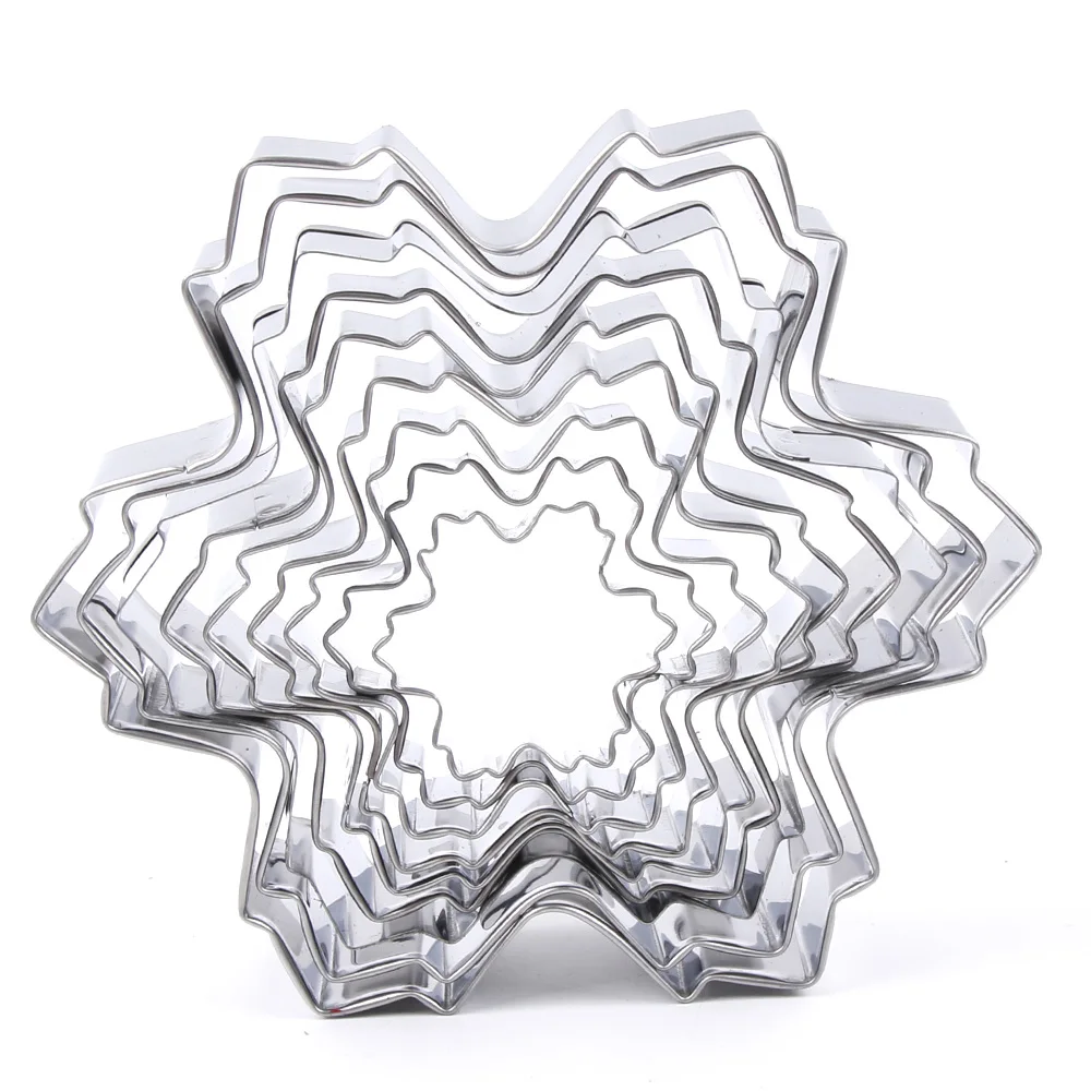 9 pcs/Lot Snowflake Shape Cookie Cutter Stainless Steel Christmas Cookie Mold DIY Fondant Chocolate cake Decorating Tool
9 pcs/Lot Snowflake Shape Cookie Cutter Stainless Steel Christmas Cookie Mold DIY Fondant Chocolate cake Decorating Tool