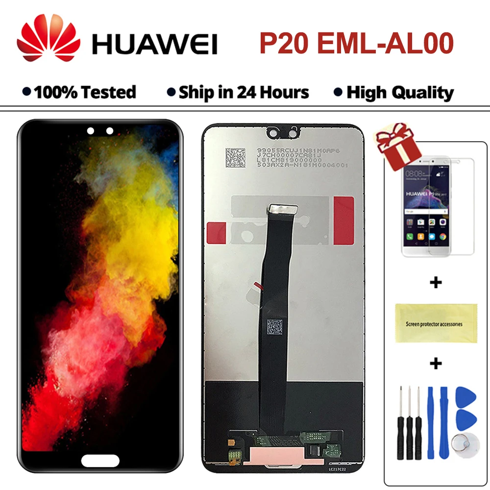 For Huawei P20 LCD Display Touch Screen Digitizer Assembly Replacement for Huawei EML-L09 EML-L22 EML-L29 EML-AL00 LCDs Black
For Huawei P20 LCD Display Touch Screen Digitizer Assembly Replacement for Huawei EML-L09 EML-L22 EML-L29 EML-AL00 LCDs Black