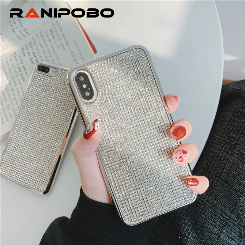 Shining Glitter Rhinestone Phone Case For iphone XS Max XR X Case Cover Bling Soft TPU Silicone Cases For iPhone 6S 6 8 7 Plus
Shining Glitter Rhinestone Phone Case For iphone XS Max XR X Case Cover Bling Soft TPU Silicone Cases For iPhone 6S 6 8 7 Plus
