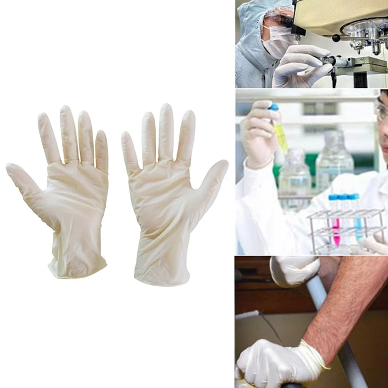 100pcs Disposable Latex Medical Gloves Universal Cleaning Work Finger Gloves Latex Protective Home Food for Safety
100pcs Disposable Latex Medical Gloves Universal Cleaning Work Finger Gloves Latex Protective Home Food for Safety