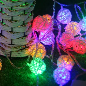 LumiParty HOT Holiday lighting 20 LED 5M Color Rattan Ball String Fairy Lights For Xmas Wedding Party
LumiParty HOT Holiday lighting 20 LED 5M Color Rattan Ball String Fairy Lights For Xmas Wedding Party