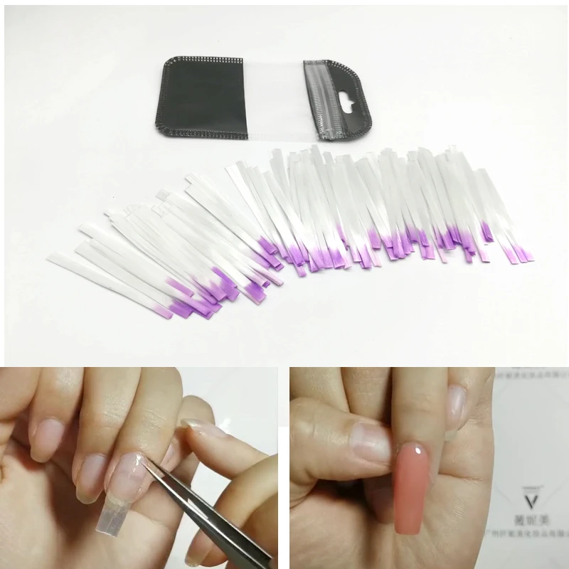 стекловолокно для наращивания ногтей Стекло Fibernails волокна шелка расширение Лак